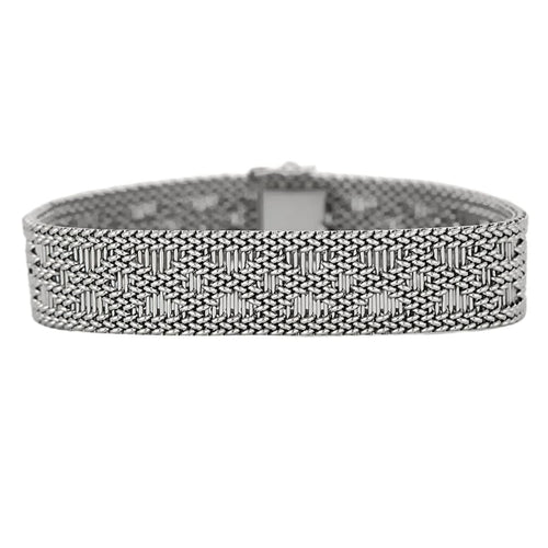 Bracelet Bracelet en or gris articulé 58 Facettes CHA0871