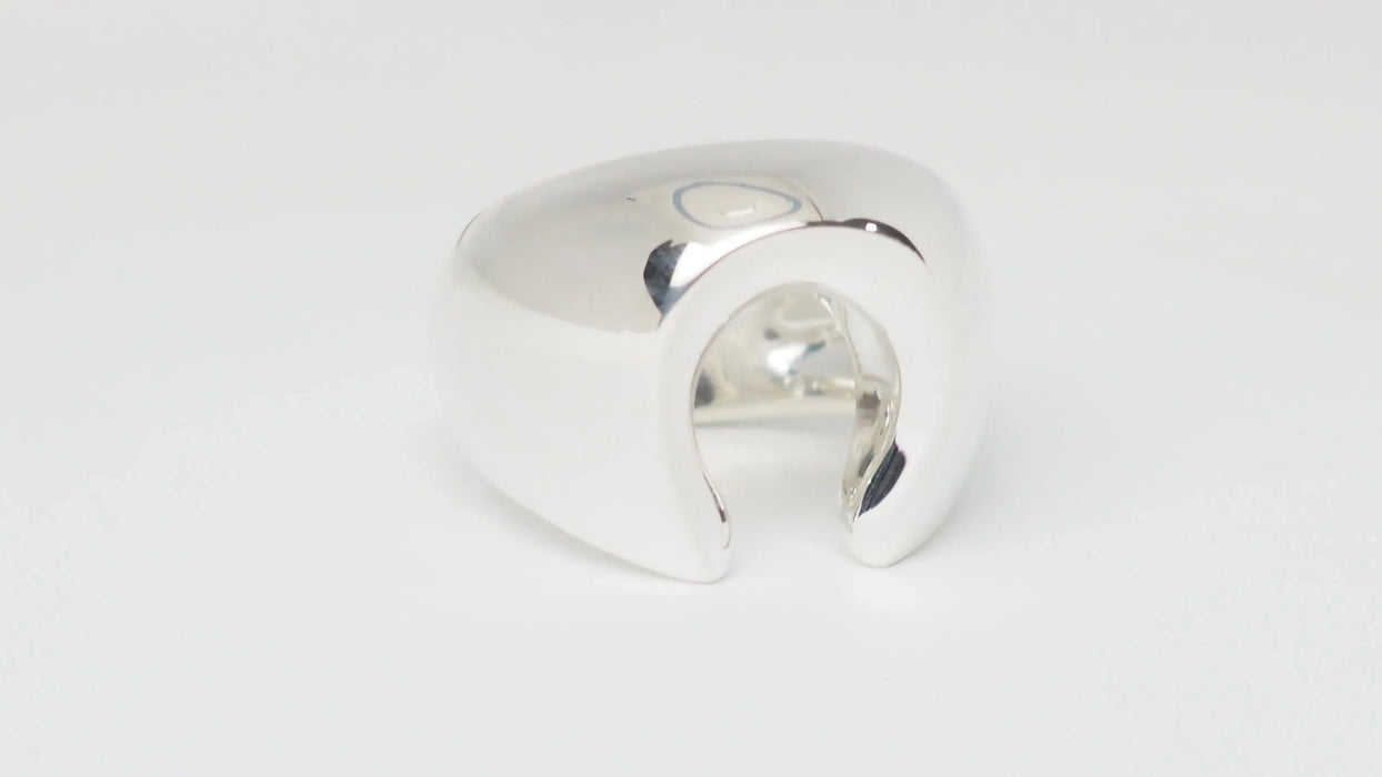 Bague HERMES - Bague fer à cheval en argent 58 Facettes 32825