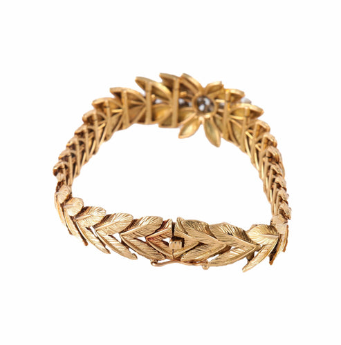 Bracelet BRACELET "FEUILLAGE" OR & DIAMANTS 58 Facettes BO/2200127