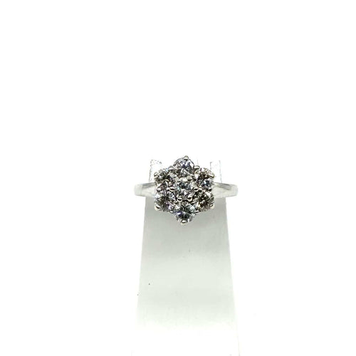 Bague or blanc et diamants 58 Facettes Z1351790