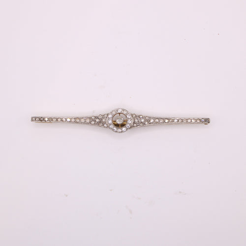 Broche Broche Art déco Diamants Deux ors 58 Facettes
