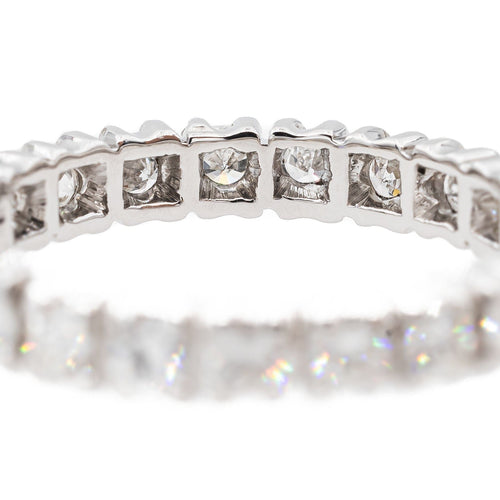 Bague 54 Bague Alliance Or blanc Diamant 58 Facettes 3256629CN