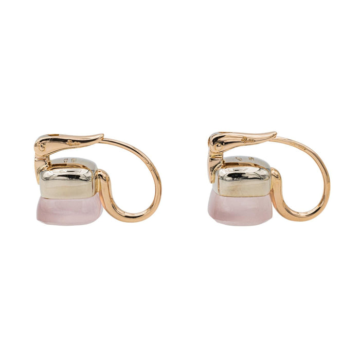 Pomellato Boucles d'oreilles Dormeuses Nudo Or rose Quartz