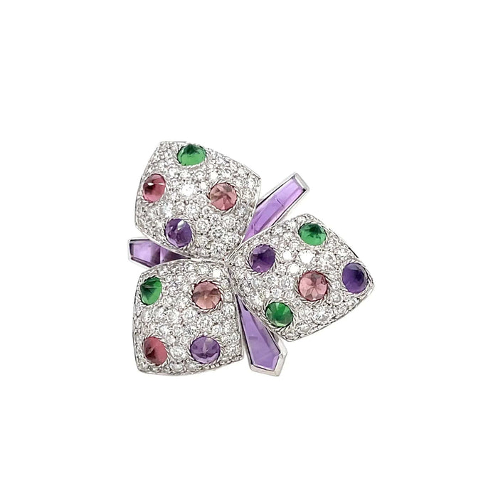 Bague 55 CARTIER - bague diamants et multi-gemmes Caresse d'Orchidées 58 Facettes