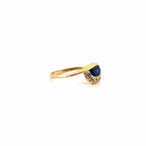 Bague 48 Bague Or Jaune 18 k Saphir & Diamants 58 Facettes 41-GS34028-1