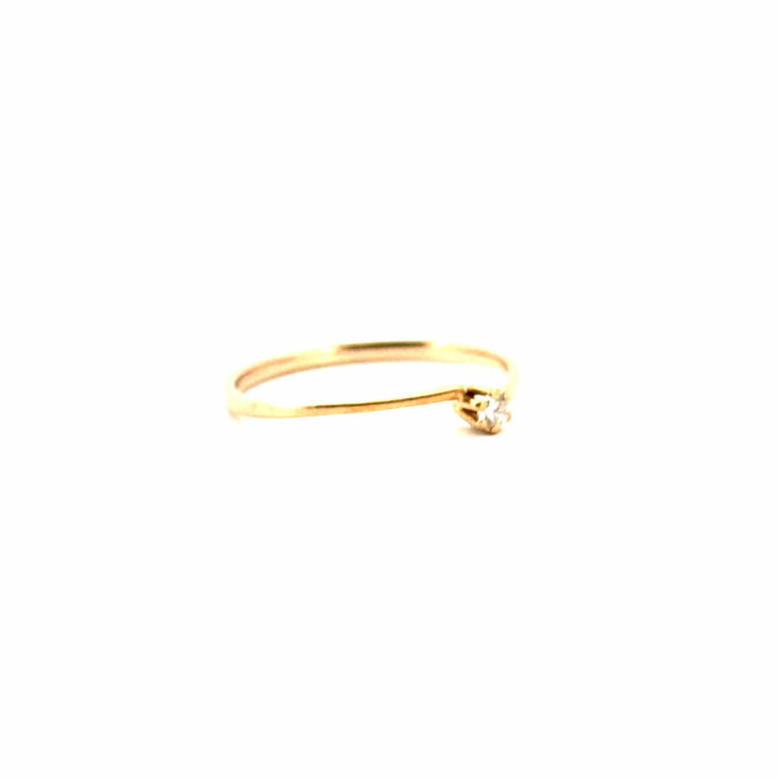 Bague 56 Solitaire Or Jaune 18k & Diamant 58 Facettes 64-GS36248