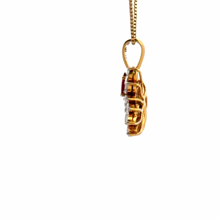 Pendentif Pendentif or jaune rubis diamants 58 Facettes 2-PEE1-GS515-01