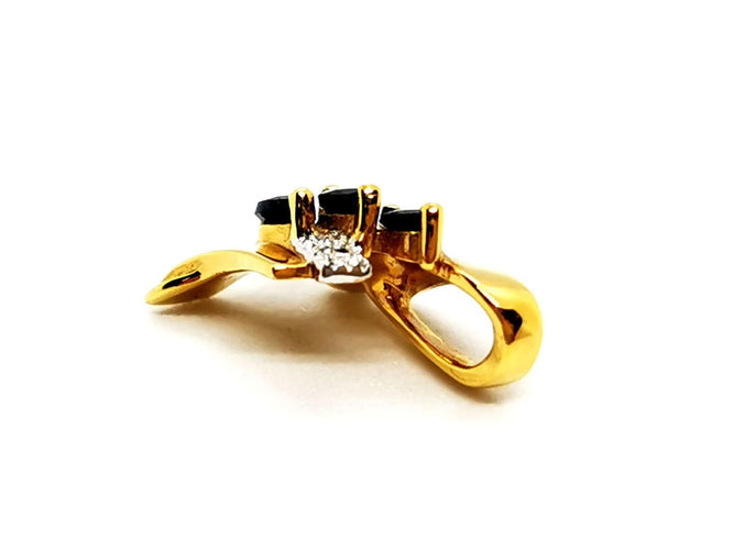 Pendentif Pendentif Pendentif Or jaune Saphir 58 Facettes 1141387CD