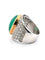 Bague 54 Bague en or 18 carats avec émeraude colombienne et diamants 58 Facettes