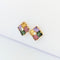 Boucles d'oreilles Boucles d'oreilles pierres multicolores or jaune 58 Facettes 29037