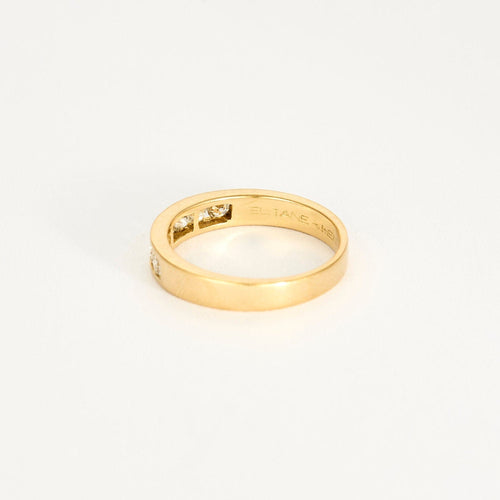 Bague 56 Bague jonc or jaune et diamants 58 Facettes SAI0364