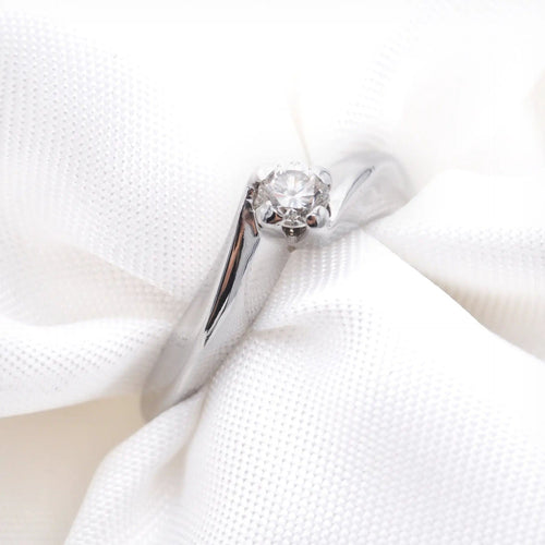 Bague Bague solitaire en or blanc avec diamant 58 Facettes