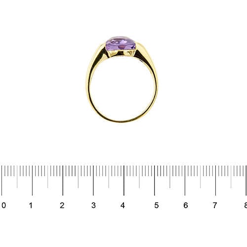 Anello oro giallo con ametista 58 Facettes 28153