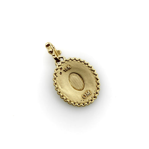 Pendentif Pendentif Orly Marcel Lakshmi en or jaune avec halo de diamants 58 Facettes A2001L