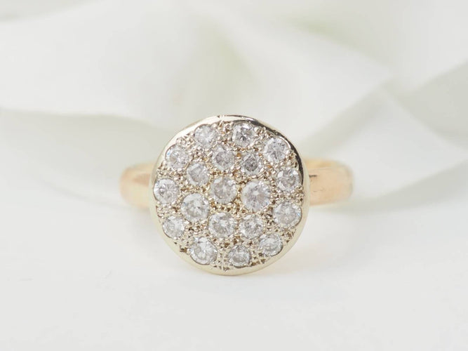 Bague 51 Bague en or jaune et diamants 58 Facettes 33406