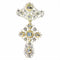 Baroque Brilliance: À la Jeannette Diamond Heart Cross Pendant