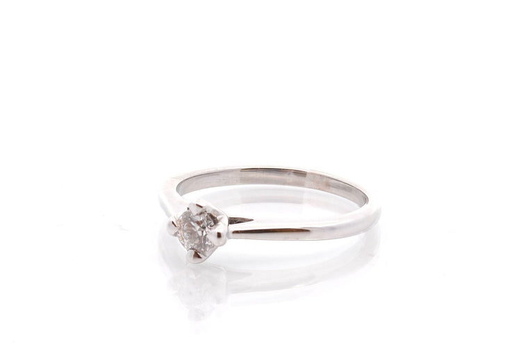 Bague 52 Solitaire diamant en or blanc 58 Facettes 26090