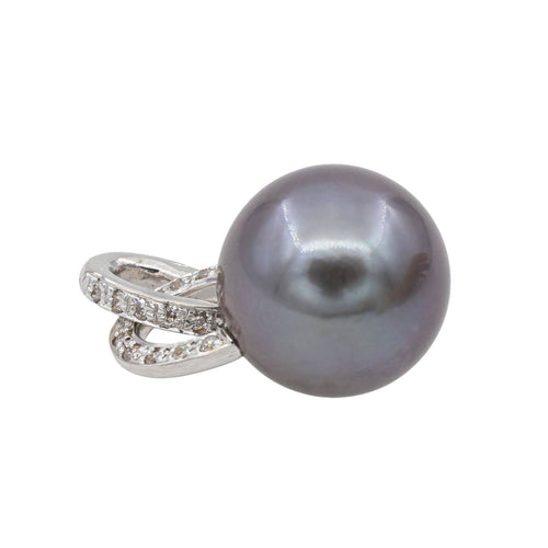 Pendentif Pendentif Perle de tahiti Or blanc Perle de tahiti 58 Facettes 3079775CN