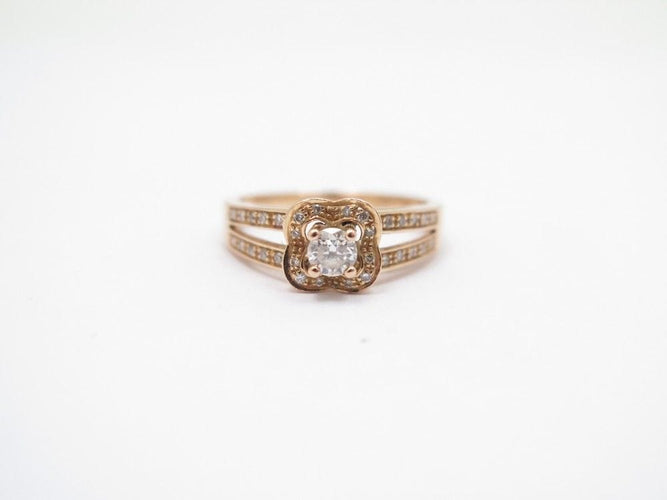 Bague 51 bague MAUBOUSSIN solitaire chance of love n2 or rose & diamants 58 Facettes 259528