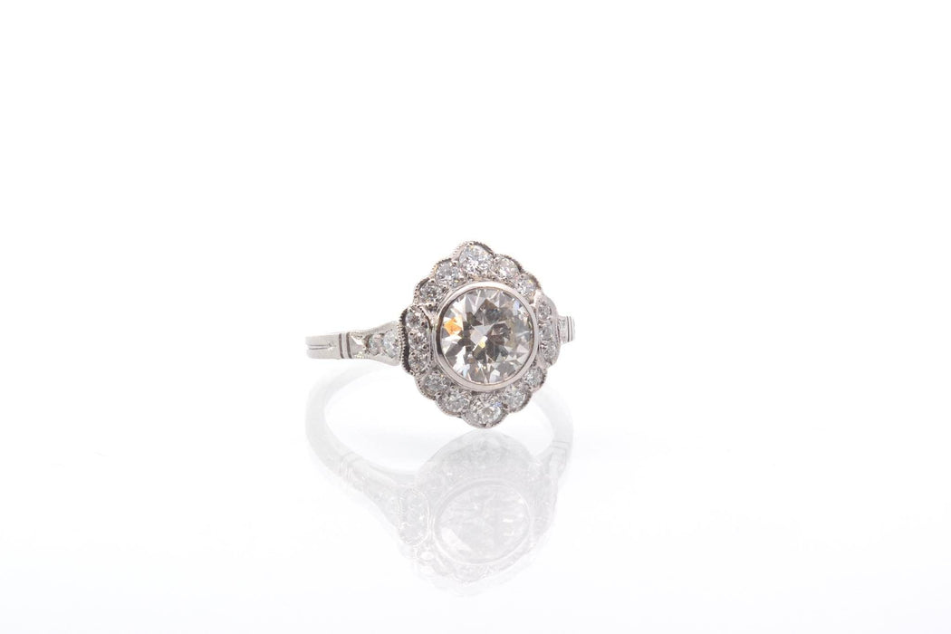 Bague 54 Bague vintage diamant en platine 58 Facettes 25713 25489