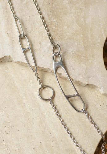 Collier Hermès Sautoir Chaine d'Ancre Twist en Argent 100 cm 58 Facettes