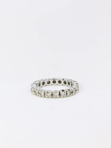 Bague 51 Alliance or blanc diamants 1.6 ct 58 Facettes J51