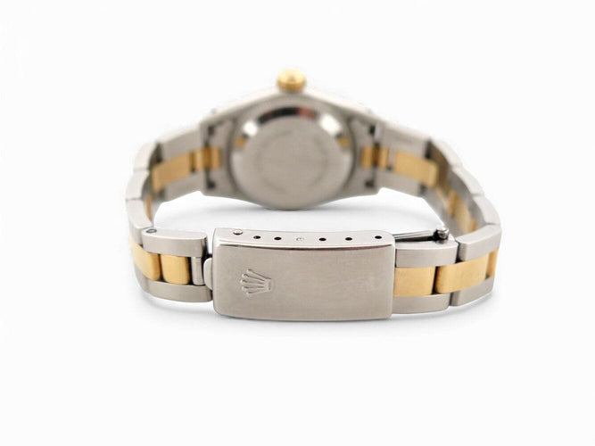 Montre vintage montre ROLEX oyster perpetual lady 67243 24mm acier or jaune auto 58 Facettes 272072