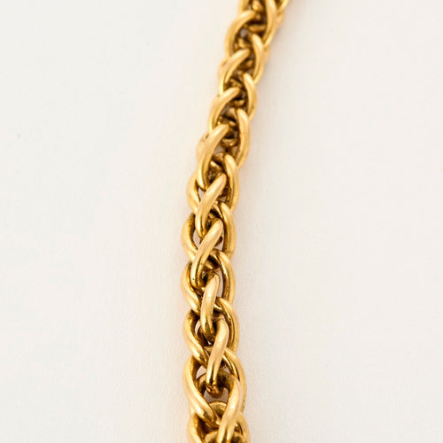 Collier or jaune maille tressée