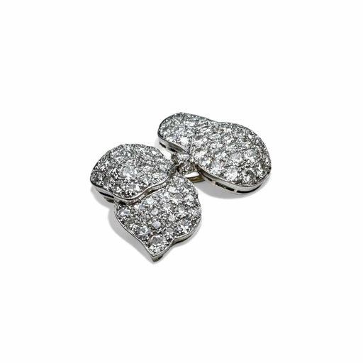 LACLOCHE FRÈRES brooch - Platinum bow brooch paved with diamonds. 58 Facettes