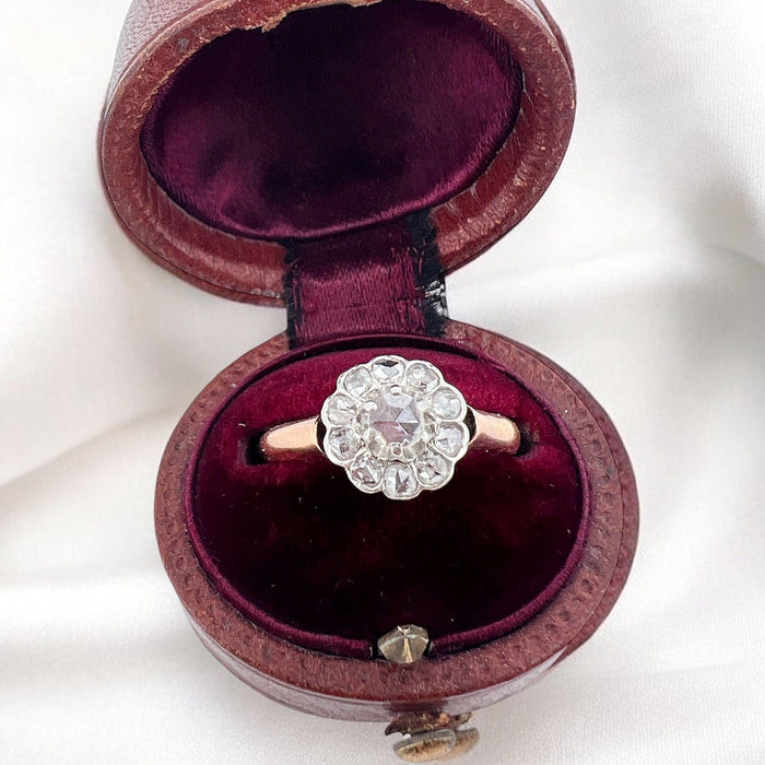 Bague Bague marguerite or rose et diamants 58 Facettes 300-2