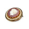 Broche Broche - Or jaune, Camée Agate, Demi-Perles & Email 58 Facettes 250367R