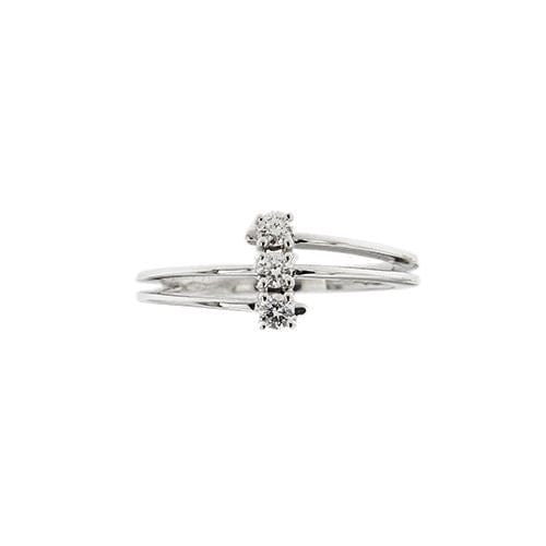 Bague Bague trilogie sertie de diamants de 0,18 ct 58 Facettes 35929