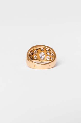 Bague 52 Bague Jonc en or jaune et diamants 58 Facettes