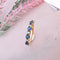 Bague 56.5 Bague Demi Alliance Saphirs Diamants Or 18 K 58 Facettes AA 1501