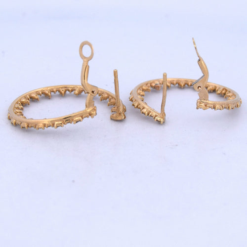 Boucles d'oreilles Boucles d'oreilles en or jaune 18 carats serties de diamants 58 Facettes