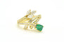Bague Bague en or jaune avec émeraude de 0,50 ct et diamants 58 Facettes 12820
