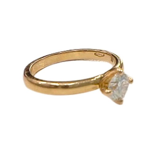 Bague 47.5 Bague solitaire en or jaune avec diamant 58 Facettes SN13