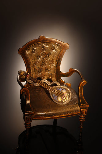 Broche Broche mandoline ornée de diamants, de rubis et de perles, de style victorien français 58 Facettes 14185-0013