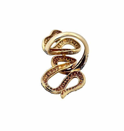 Bague serpent en or 18 carats et diamants