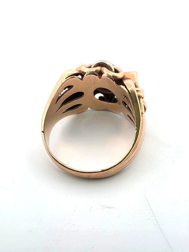 Bague en or jaune avec diamant