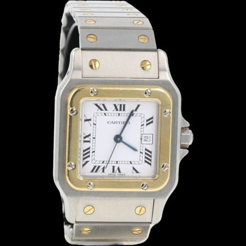 Montre Cartier Montre Santos Dame Or Jaune 18K Et Acier 58 Facettes MT45185