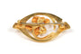 Broche Art Nouveau en or jaune 18 carats sertie d'une perle