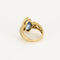Bague 52 Bague en or jaune, saphir et diamants 58 Facettes REU1044