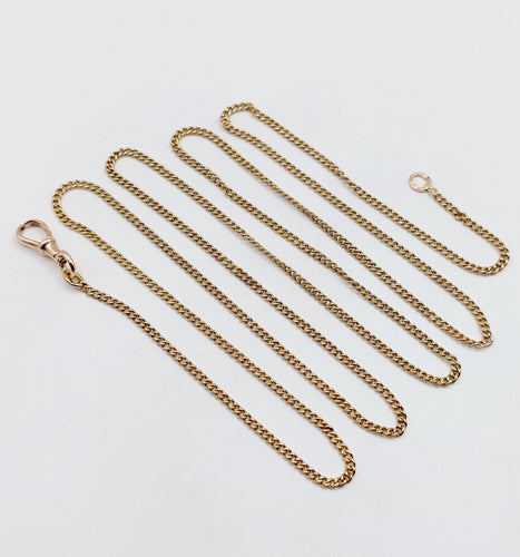 Collier Chaine sautoir antique or jaune en mailles gourmette 58 Facettes A05536