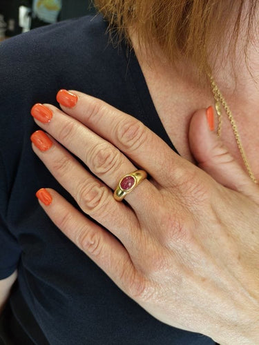 Bague 59 BAGUE JONC RUBIS 58 Facettes 086211