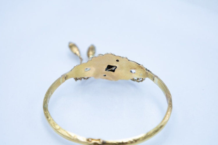 Bracelet Bracelet en or jaune avec une subvention et un e-mail, Suède, 1849 58 Facettes 11027