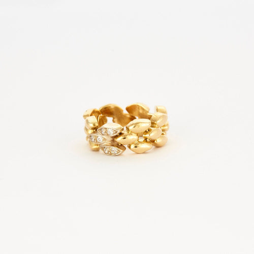 Bague 52 Bague en or 18k maille gourmette diamants 58 Facettes M8695
