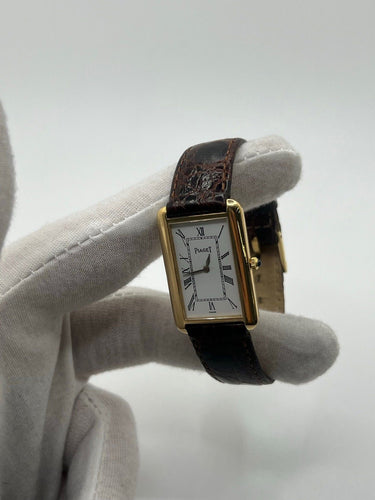 Montre Piaget Tank Allongée Or Jaune 18K 9228 58 Facettes