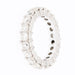 Bague 56 Bague eternity en or blanc certifiée HRD avec diamants 58 Facettes