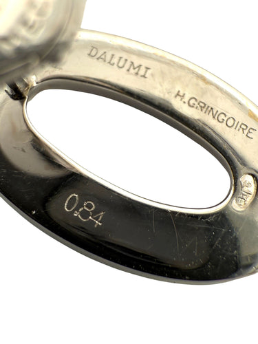 Boucles d'oreilles Parure collier et boucles d’oreilles or blanc et diamants 58 Facettes